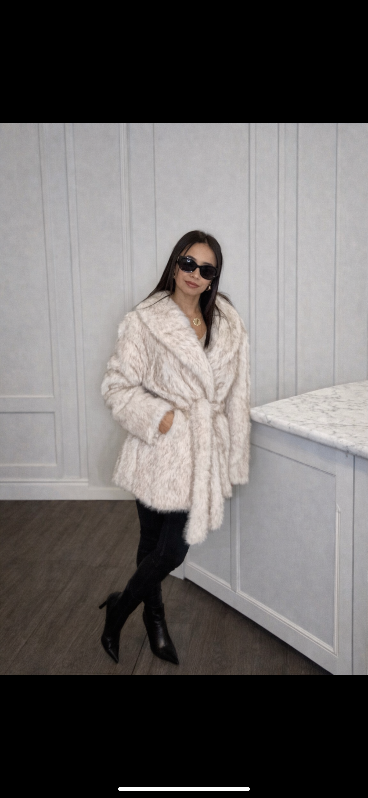 Fourrure avec ceinture