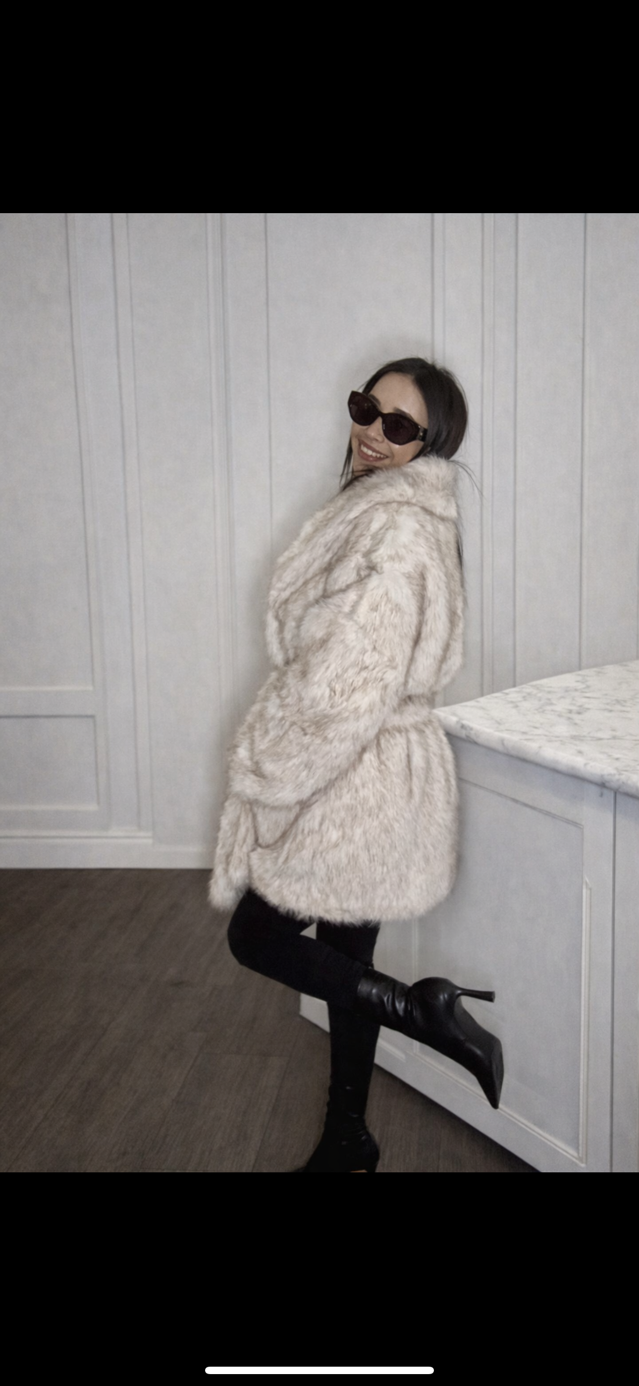 Fourrure avec ceinture